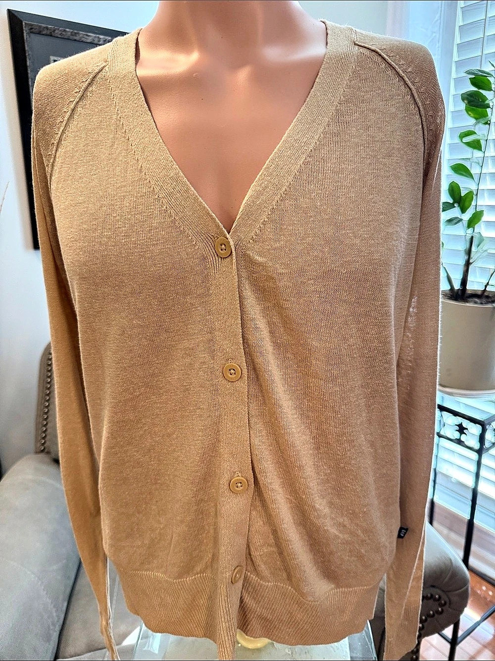 Gap Irish Linen Blend Cardigan Linen Blend V-Neck Cardigan Small NWT